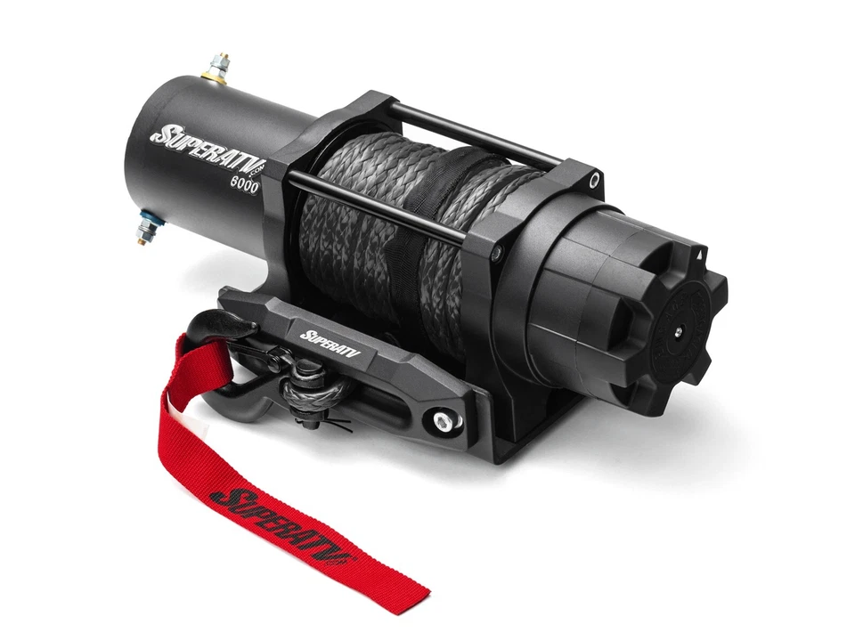 SuperATV Heavy-Duty 6000 Lb. Synthetic Rope ATV UTV Winch - With Wireless Remote - Image 3 of 4