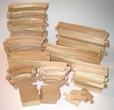 Classic Preschool Toy Wooden / Wood Train Track Lot
