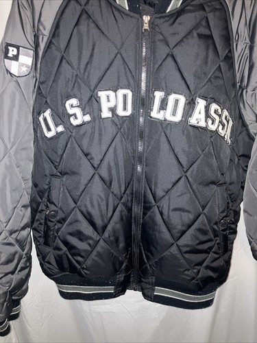 Vintage US Polo Assn. Full Zipper Quilted Embroidered Jacket XL - Picture 2 of 5