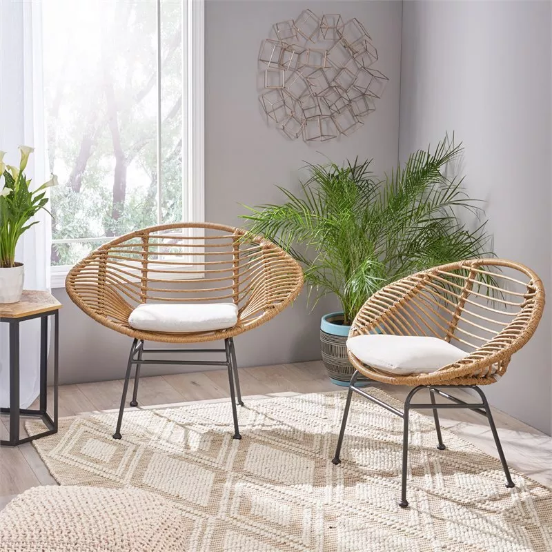 Faux wicker chairs deals