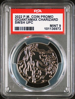 PSA 9 - 2022 Pokemon Promo Coin GIGANTAMAX CHARIZARD UPC | eBay
