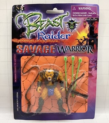 Vintage 2003 Beast Raider Savage Warrior Action Figure Playset Chap Mei
