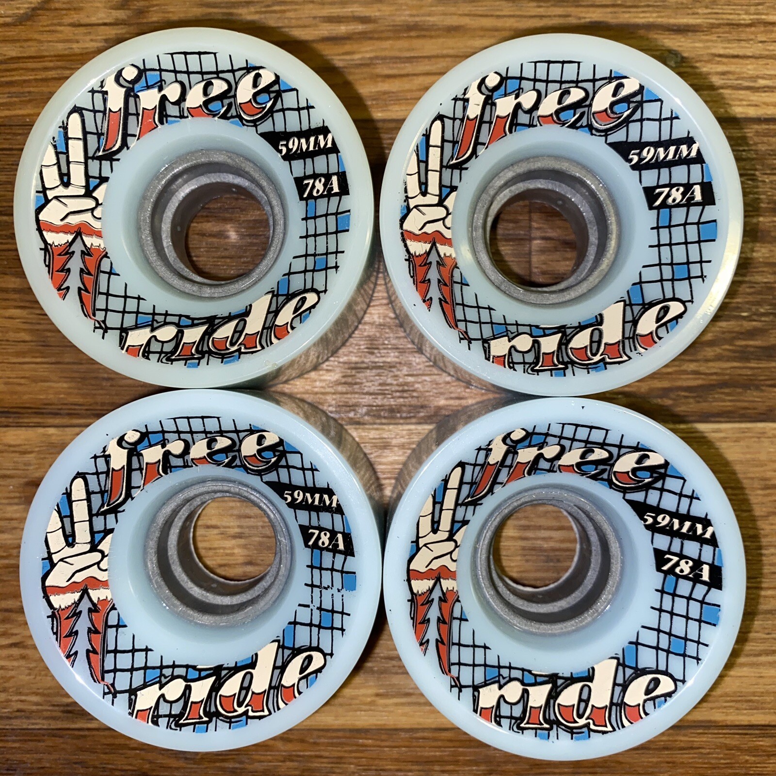 Free Ride Sector 9 Peace Longboard/Cruiser Skateboard Wheels 59MM 78A