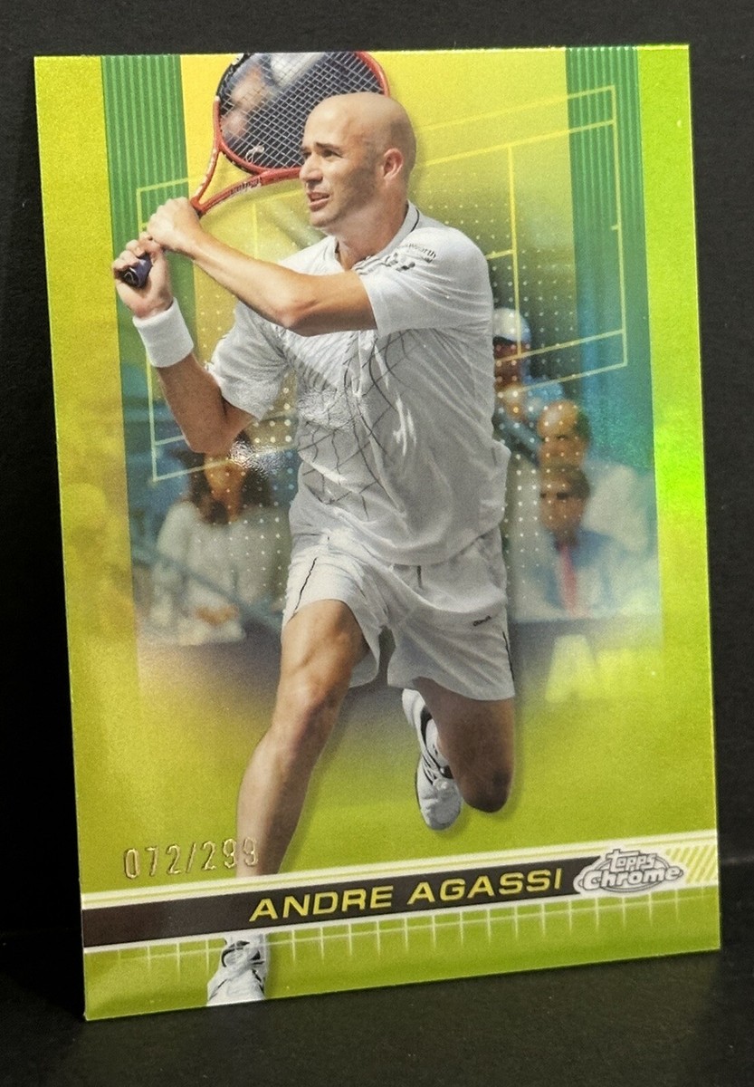 2024 Topps Chrome Tennis Legend Andre Agassi Lime Green Refractor