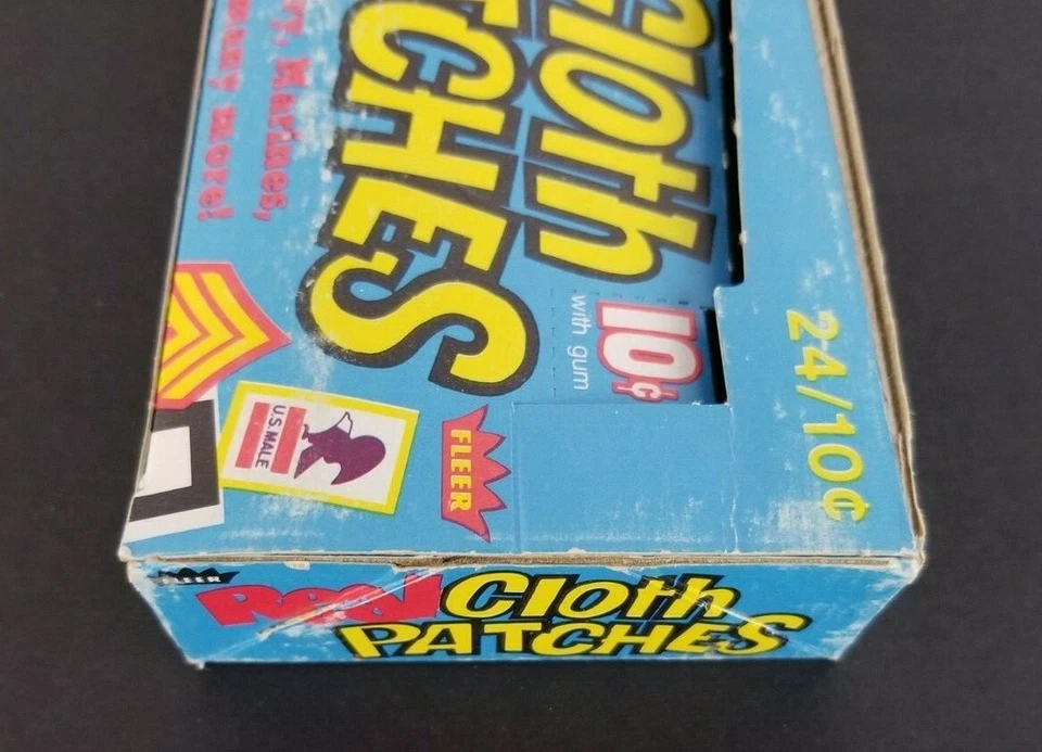 Vintage 1970 Fleer Real Cloth Patches Used EMPTY Display Box (Surface Wear) - Image 3 of 4