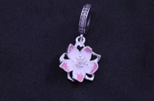 AUTHENTIC Pandora Cherry Blossom Dangle Charm 790667C01 NEW