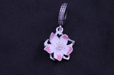 AUTHENTIC Pandora Cherry Blossom Dangle Charm 790667C01 NEW