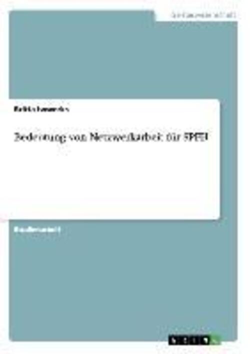 Thumbnail - Britta Iwwerks | Bedeutung Von Netzwerkarbeit Für Spfh | Taschenbuch |