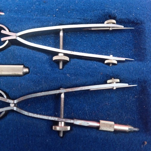 Vintage Kern Aarau Swiss Math & Engineer's 10-piece Drafting Compass Set in Case - Picture 2 of 21