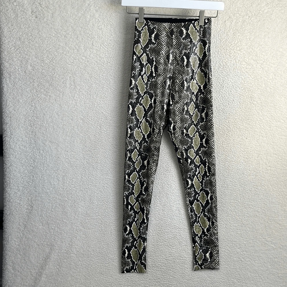 Commando Leggings Womens Small Faux Leather Snakeskin Perfect Control Pants