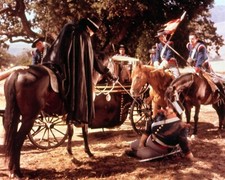 Zorro 1957 Tv Western Guy Williams Points Sword Down At Henry Calvin  8x10 Pictu