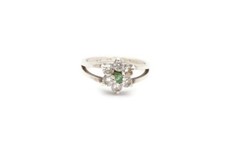 Sterling Silver 925 Emerald CZ Ring Size 7.75