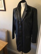 **piel** Ladies Soft Leather Coat In Black Size Xl Uk Size 14 Chest Is 42""
