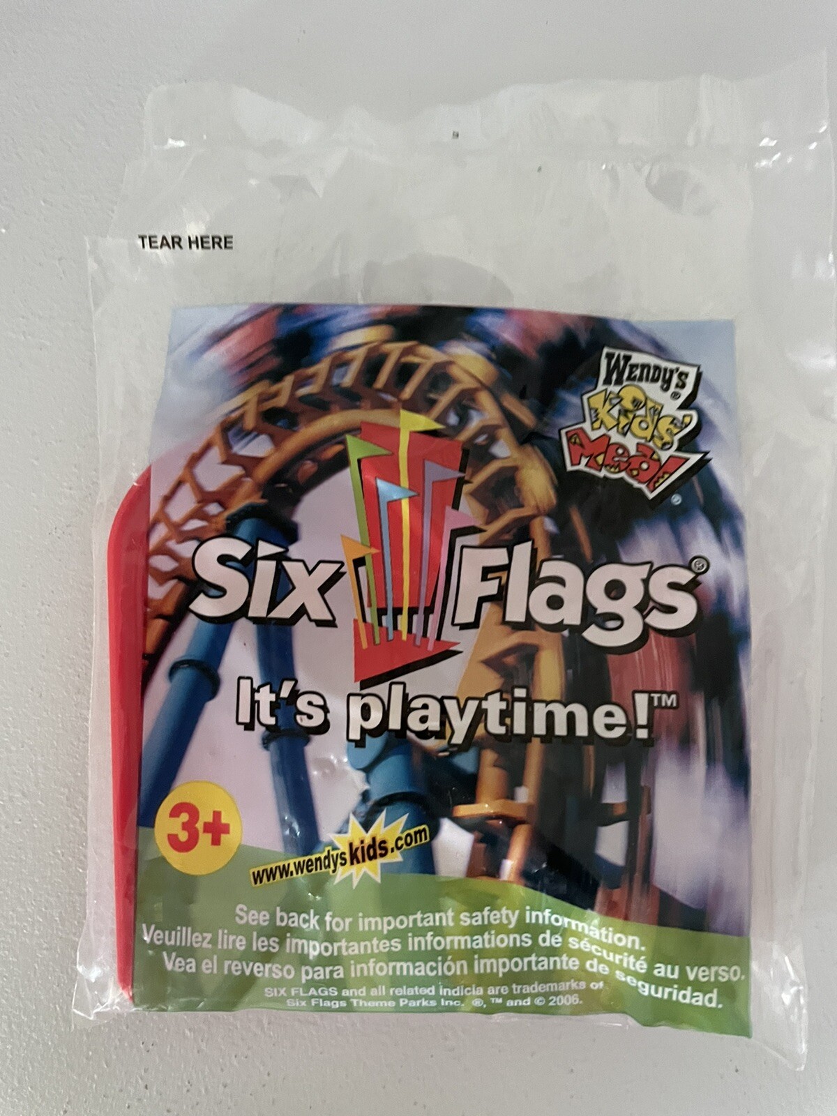 Wendy's Kids Meal Toy Six 6 Flags 3D Board Game Unopened NIP