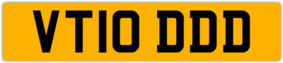 TOD TODD TODDE TODDY TODDIE PRIVATE REGISTRATION NEW CAR NUMBER PLATE VT10 DDD