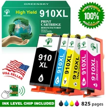 4PK BCYM Ink Cartridges for HP 910XL Officejet Pro 8025 8022 8020 8028 8035