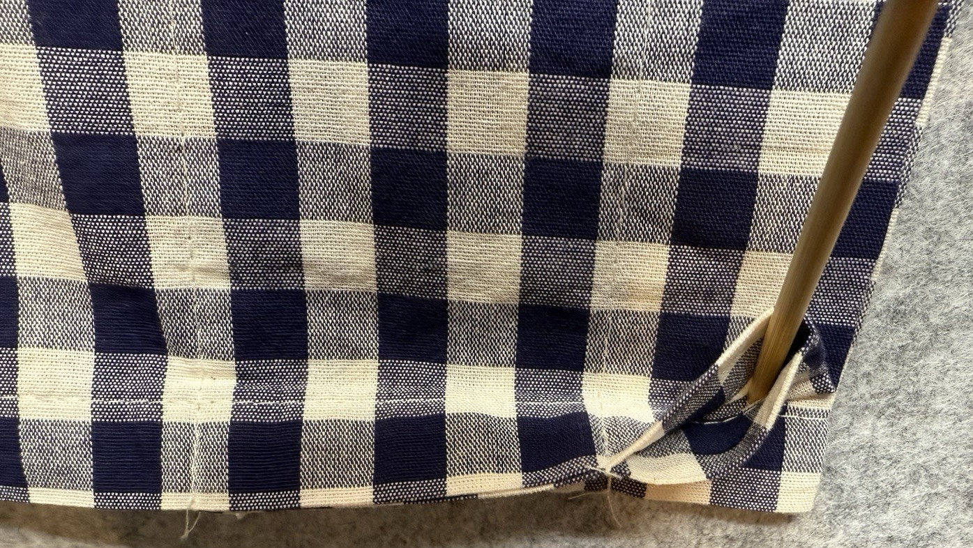 3 Buffalo Check Navy Blue & White Window Curtain Valences Primitive Cottage