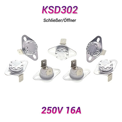 KSD302 Thermoschalter Schließer/Öffner 40°-180°C 250V 16A Thermostat Temperature