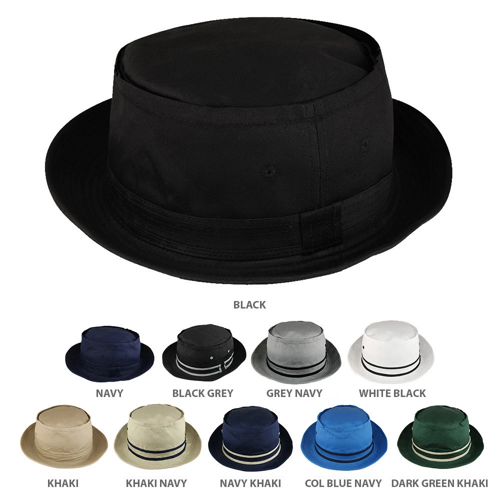 Cotton Twill Fisherman Roll Up Bucket Hat with Stripe Bands - FREE SHIPPING
Opens in a new window or