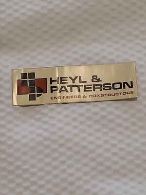 Vintage Sticker Heyl & Patterson Engineers & Constructors