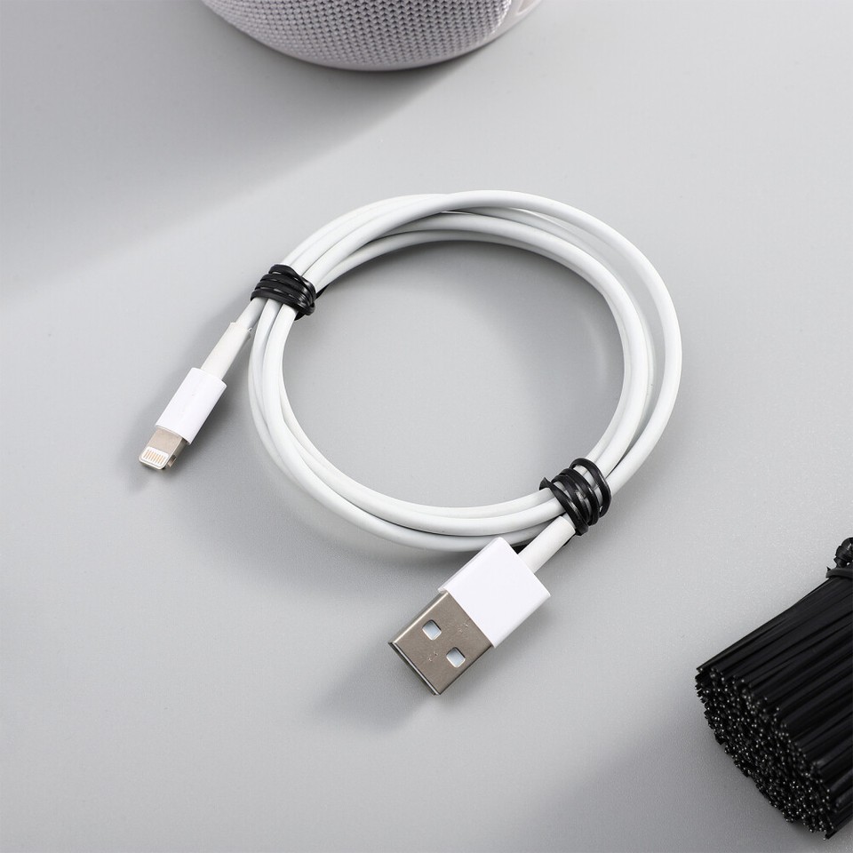 500 Pcs Cable Tie Iron Wire Small Twist Ties Black Portable eBay