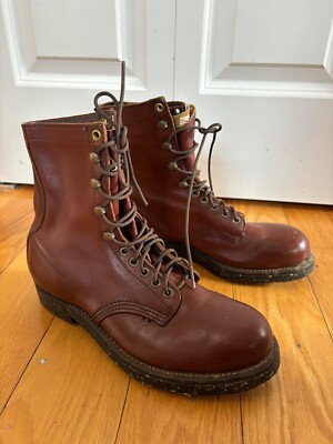 Vintage Wolverine no.8752 Safety Steel Toe Men's Brown Boot 7 E best offer