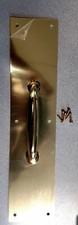 SCHLAGE PULL  PLATE SC8311 5PA 3  3 1/2" X 15" NOS POLISHED BRASS