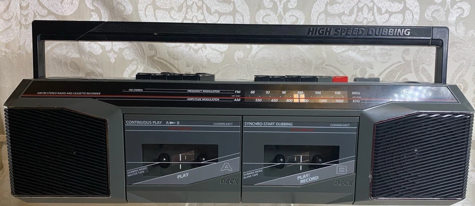 GE AM/FM Estéreo Doble Radio Cassette Grabadora Boombox 3-5630GYB DE COLECCIÓN FUNCIONA Foto 2 de 4