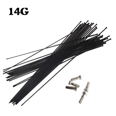 36PC Bicycle Spokes /& Nipples 76-82//250-303mm J-bend 14G MTB Mountain Bike Spoke