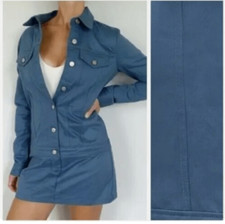 NWOT Zara Jacket Mini Dress in Blue Size Medium