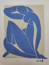 Henri Matisse Signed - Blue Nude - Certificate SPADEM Paris