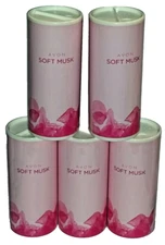 Avon SOFT MUSK Shimmering Body Powder 1.4 oz.  40 g. Lot of 5