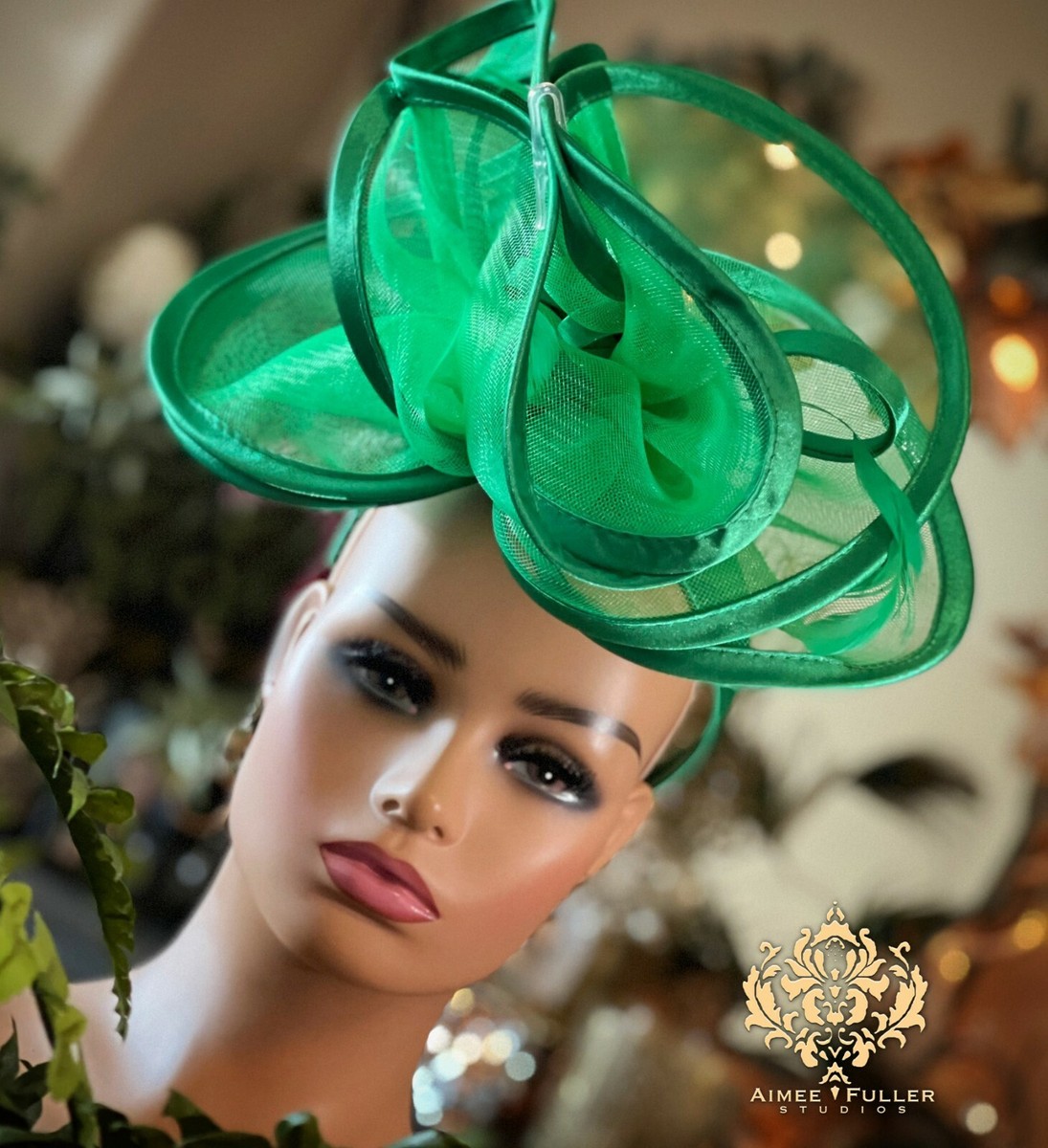 Kelly Green Holiday Hat Kentucky Derby Royal Ascot Del Mar  display picture 3