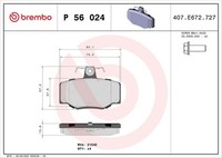 Brembo Bremsbelagsatz, Scheibenbremse P 56 024 FüR Nissan