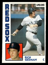 Rich Gedman 1984 O-Pee-Chee #296 Boston Red Sox Vintage Baseball *191