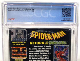 Spider-Man Return of the Sinister Six Nintendo NES New 1992 Sealed CGC 9.4 A+