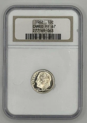1962 Proof Roosevelt Dime certified PF 67 Cameo by NGC!