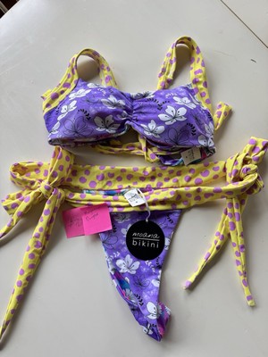 Moana bikini chewy cheesecake Reversible set Medium NWT