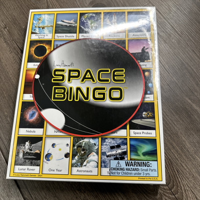Lucy Hammett Games - SPACE BINGO - Board Game #7477 (2-6 Players) New