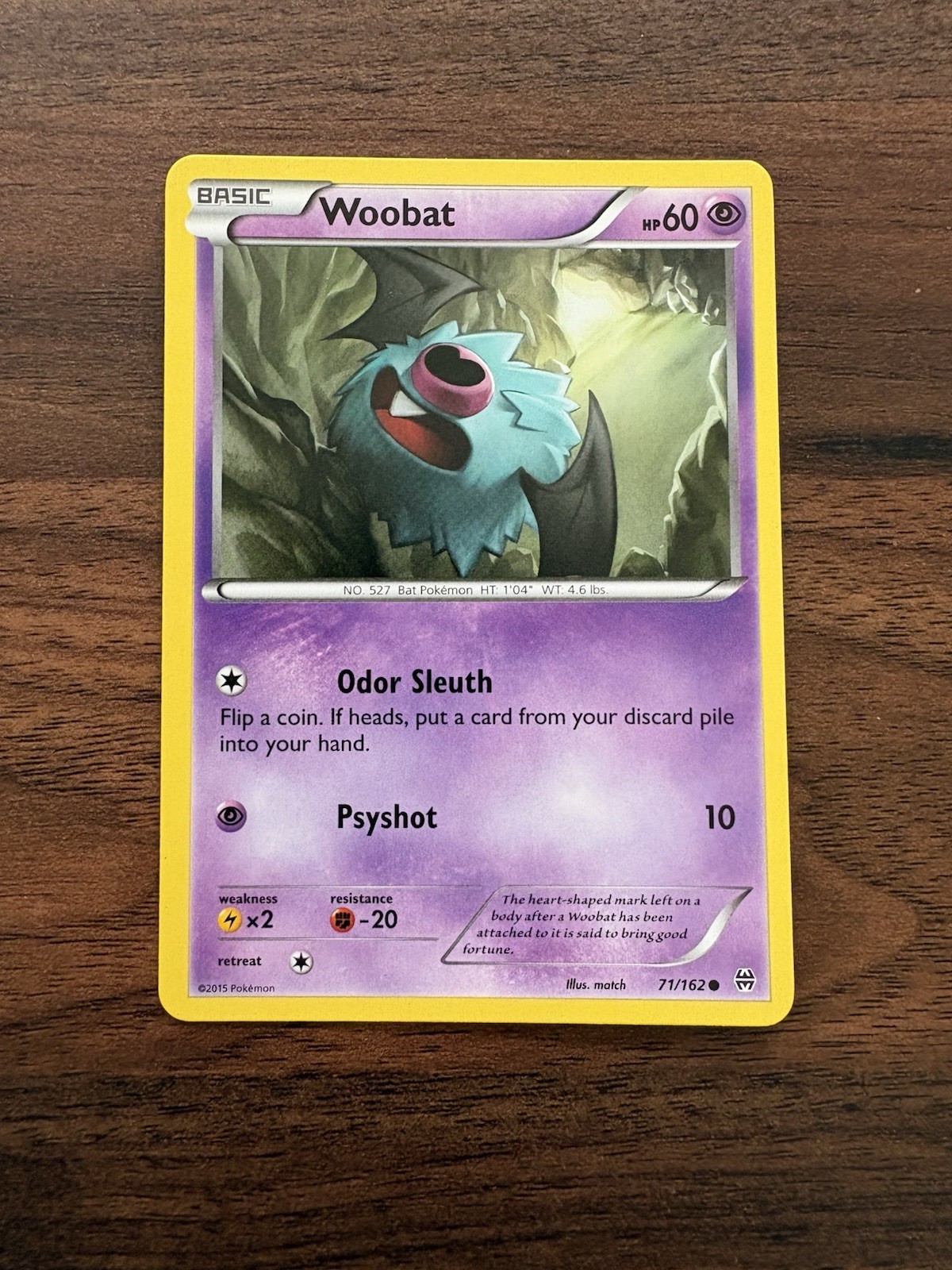Woobat - 71/162 - XY Breakthrough Pokemon 2015 LP
