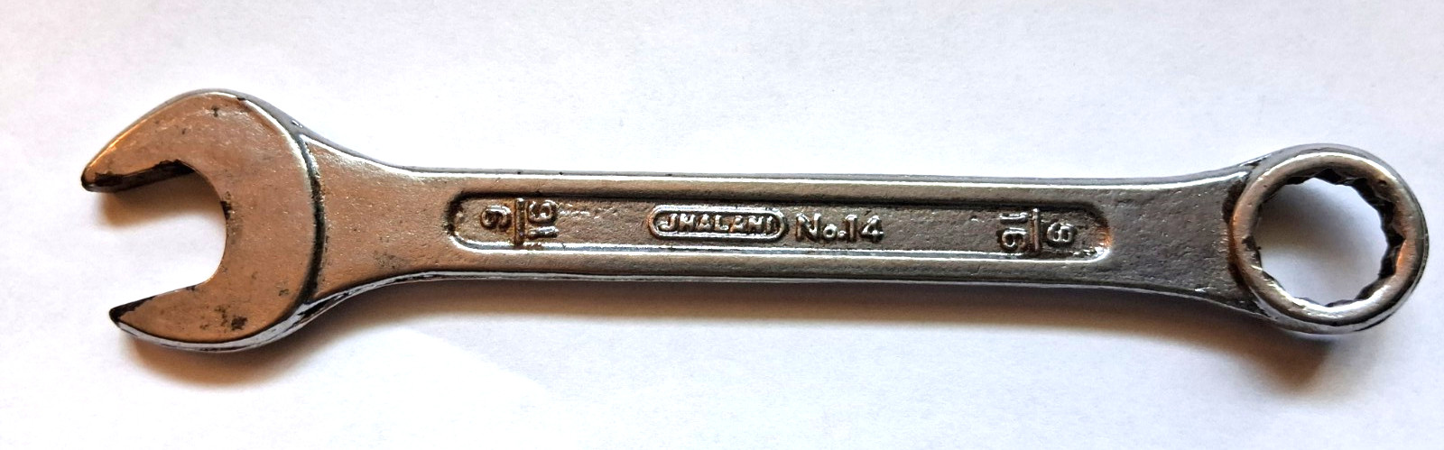 JHALAMI COMBINATION WRENCH  9/16 No 14 INDIA 12 POINT DROP FORGED