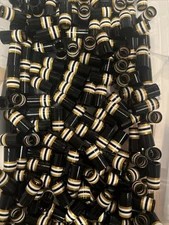 10-Custom Golf Ferrules 1” Long .355 Diameter Taper Tip Blk/Gold/White