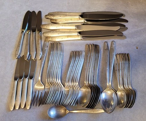 Starburst by Wallace Sterling Silver Flatware Set For 8 Service 44 Pieces