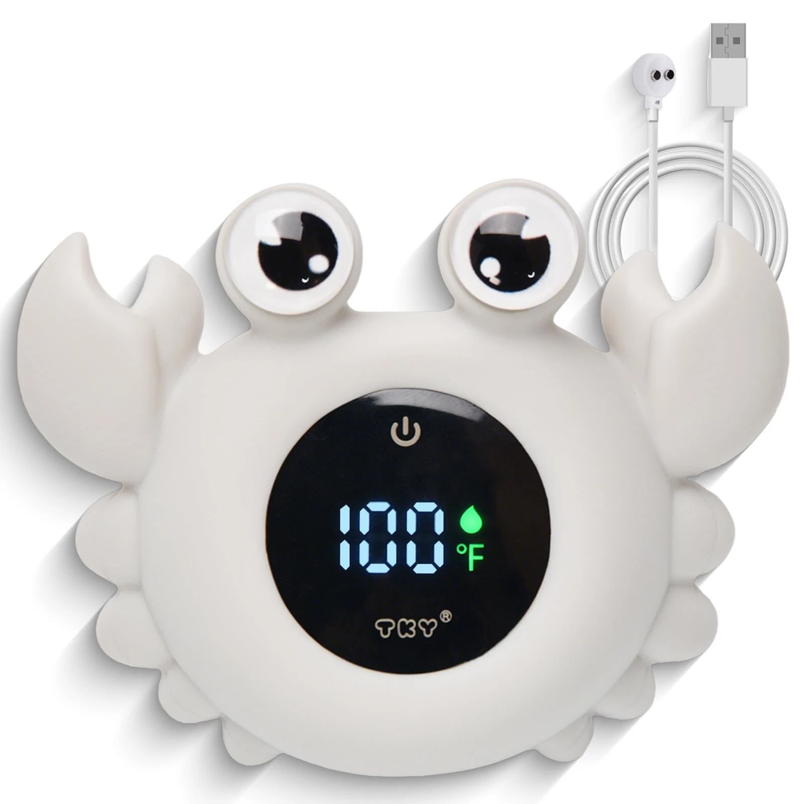Floating Baby Bath Thermometer Toy - Digital LED Water Temp Sensor with Alerts f