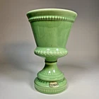 Vintage Green Royal Haeger Art Pottery Vase Pedestal MCM w/original sticker