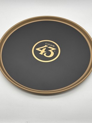 Licor 43 Tablett Kellnertablett in schwarz Rutschfest Likör Liquor Schwarz/Gold