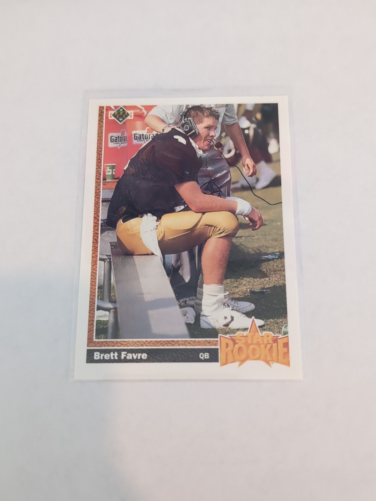Brett Favre 1991 Upper Deck Football RC Star Rookie #13 Atlanta Falcons