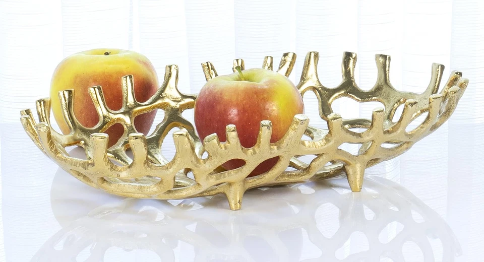 Red Co. 14” x 3” Large Decorative Oval Aluminum Golden Branch Reef Centerpiec... - Image 4 of 4