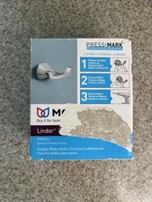 Moen Lindor w/ Press  Mark Double Robe Hook Chrome MY8703BCH