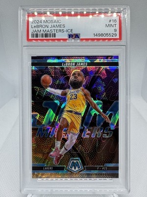 2024-25 Panini Mosaic /125 JAM MASTERS ICE #16 LEBRON JAMES PSA 9 MINT LAKERS